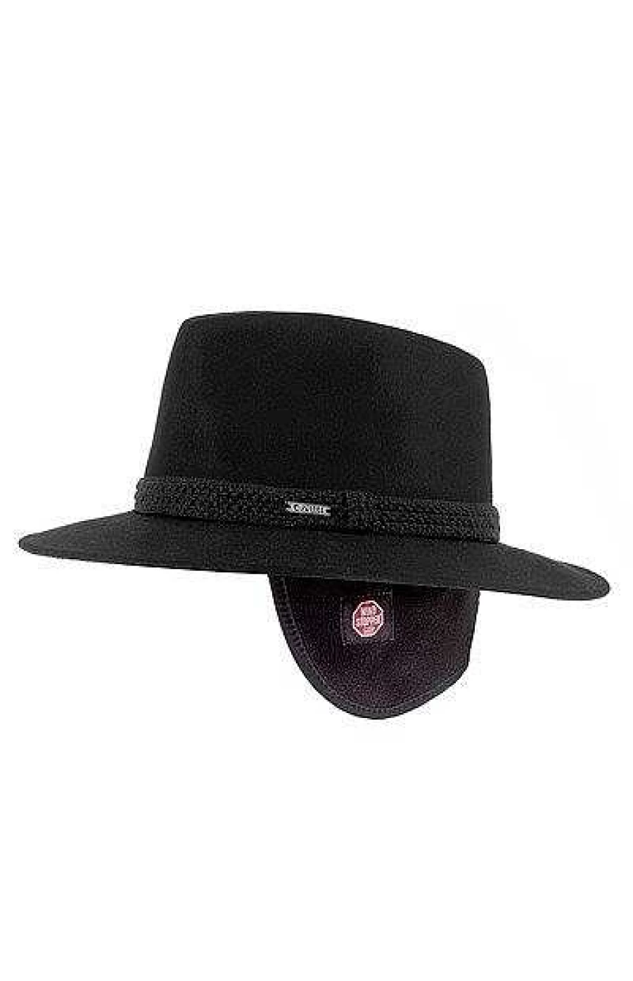 Capo Men's Outdoor Felt Hat with Adjustable Ear Flaps for Cold Weather Protection