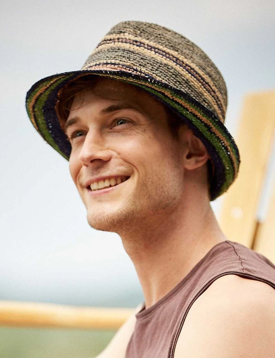 "Capo Women's Colorful Straw Trilby Hat"
