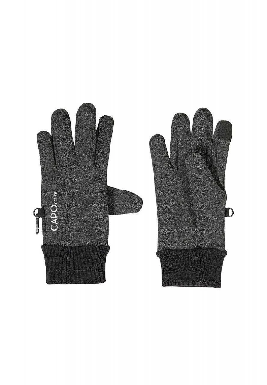 Capo Men's Anthracite Touchscreen Gloves - Reflex Bugler Winter Gloves for Cold Weather