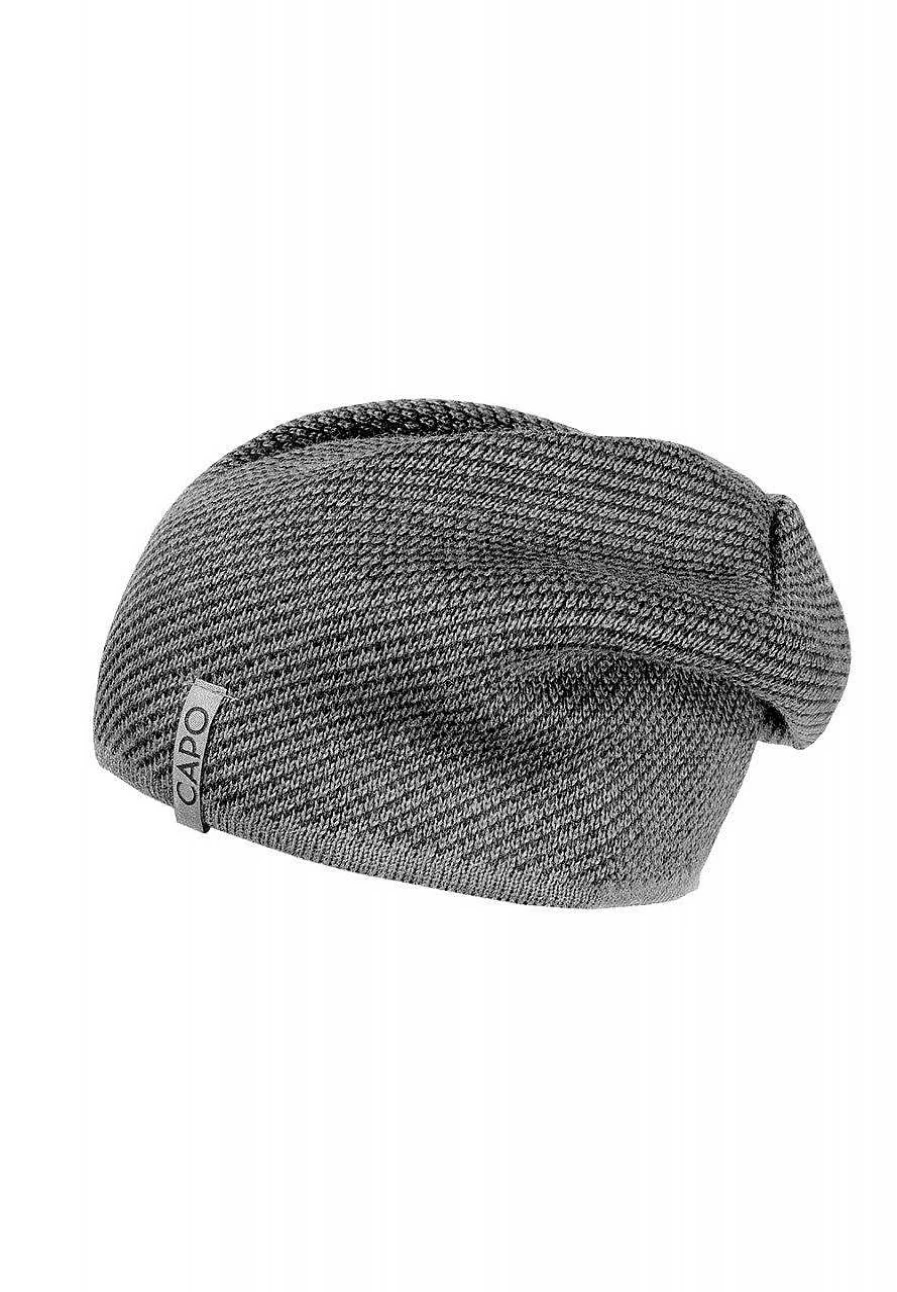 Capo Men's Striped Jacquard Knit Hat with Fleece Stripes - Warm Winter Beanie for Men