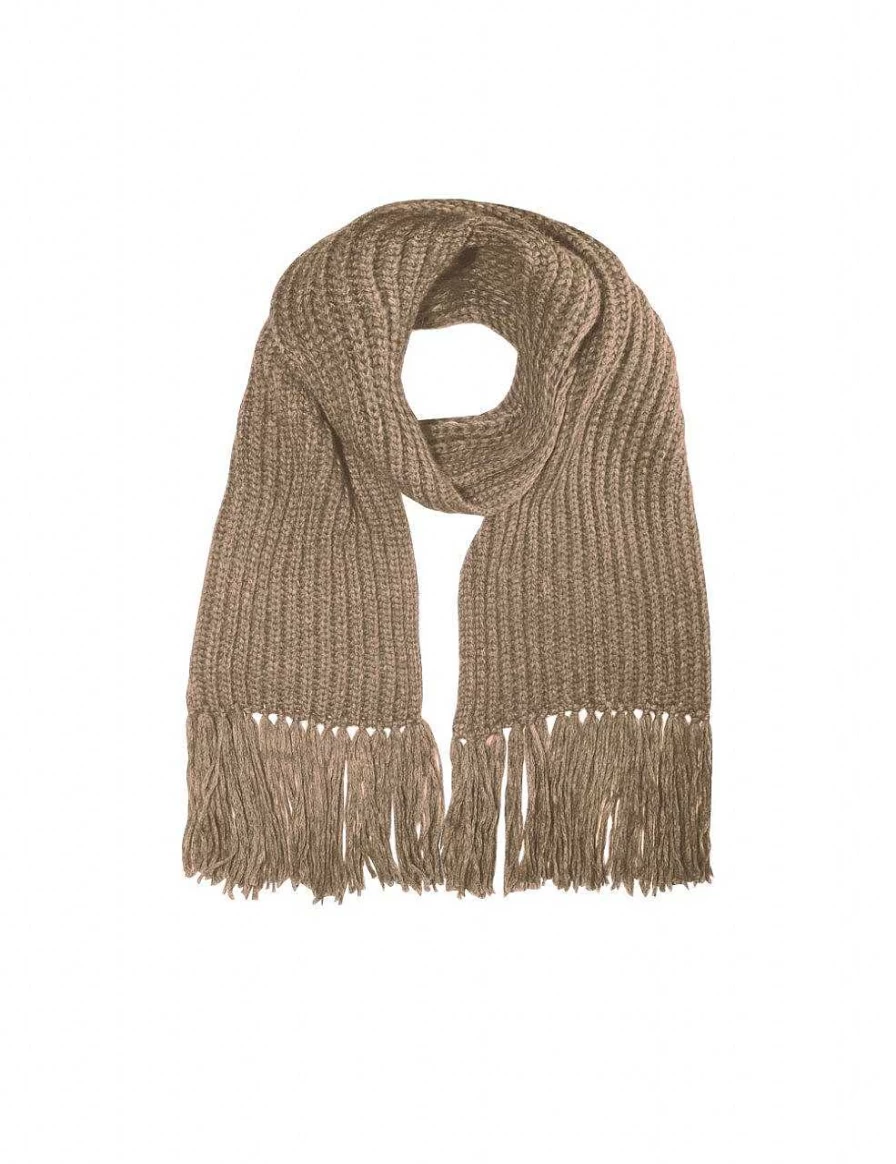 Capo Women's Knitted Scarf with Fringes - Soft Winter Accessory for Stylish Outfits