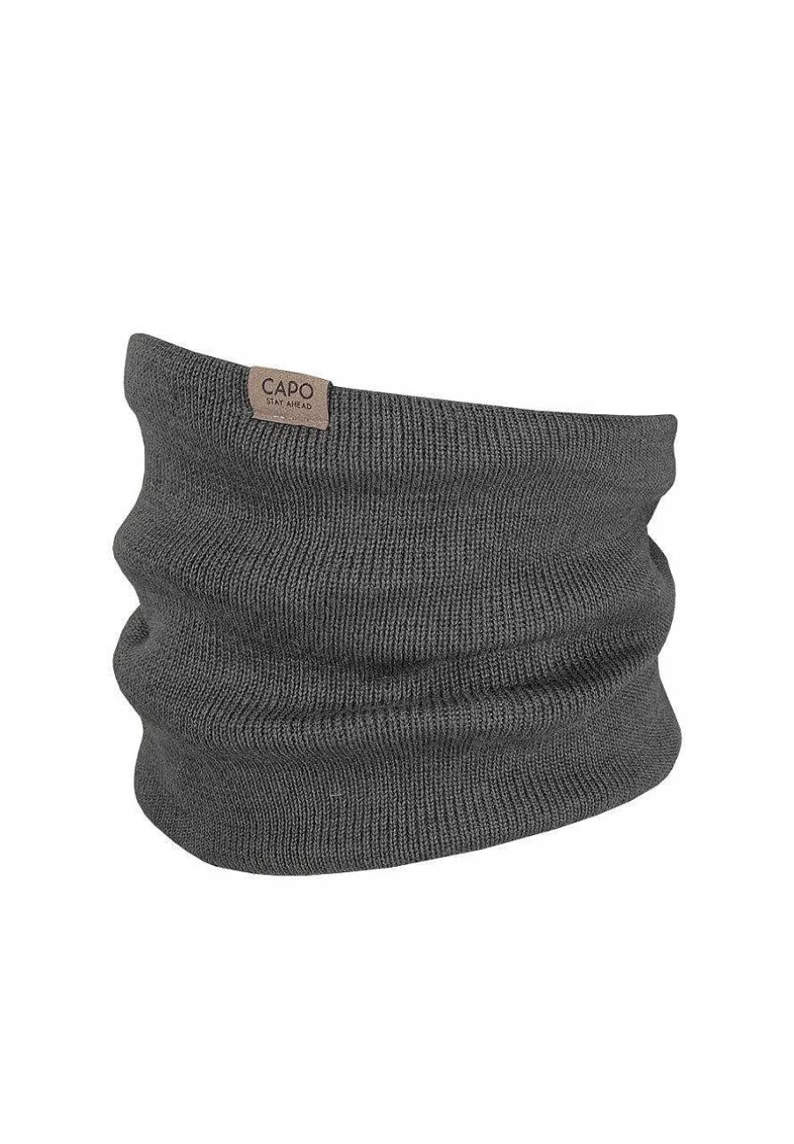 Capo Men's Recycled Yarn Knit Fleece-Lined Tube Beanie in Granite