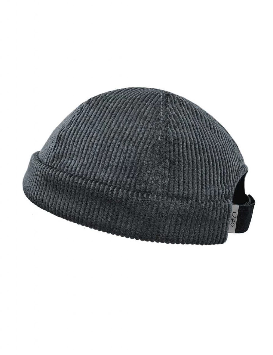Capo Men's Camel Corduroy Docker Cap