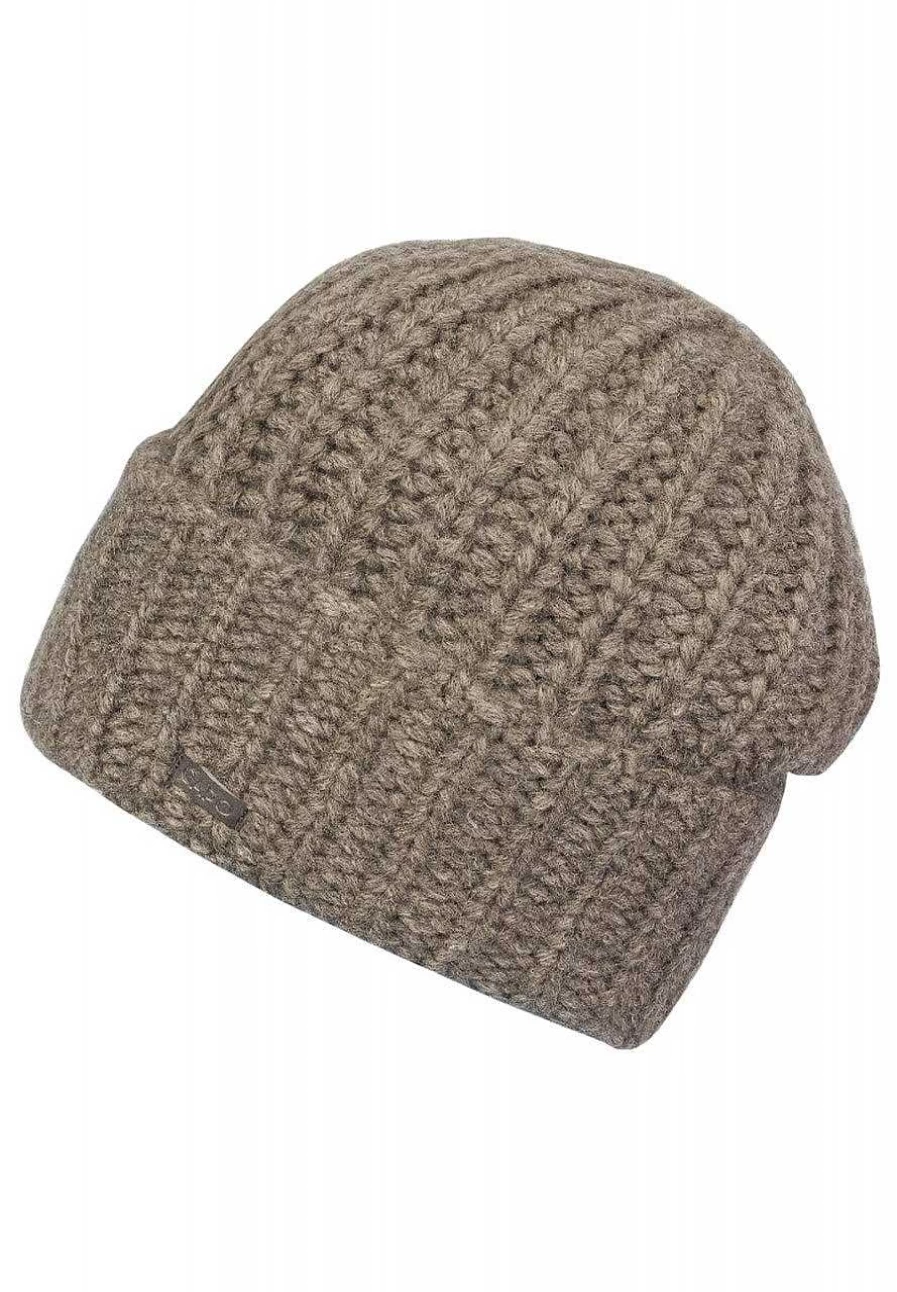"Capo Women's Knitted Turn-Up Beanie - Stylish Winter Cap for Women"