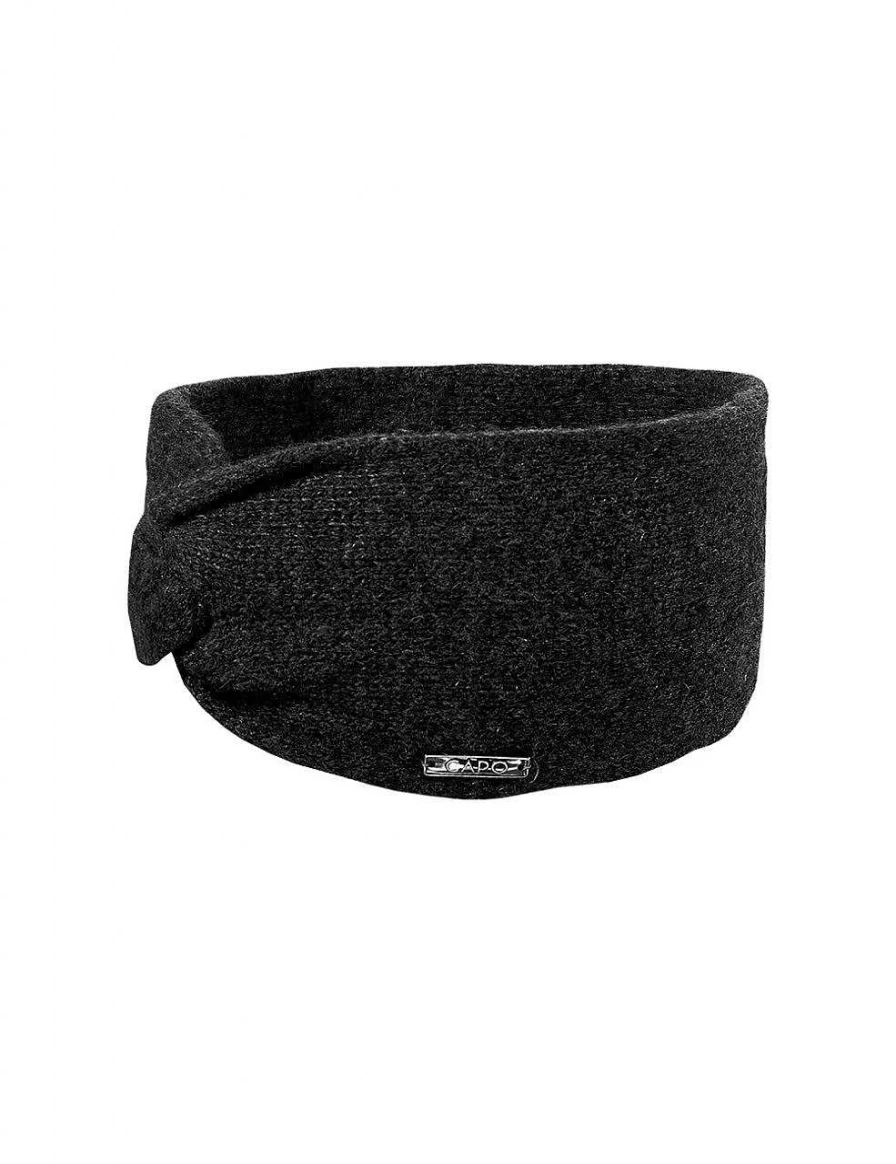 Women's Cashmere Knit Headband with Double Knots - Cozy Winter Accessory by Capo