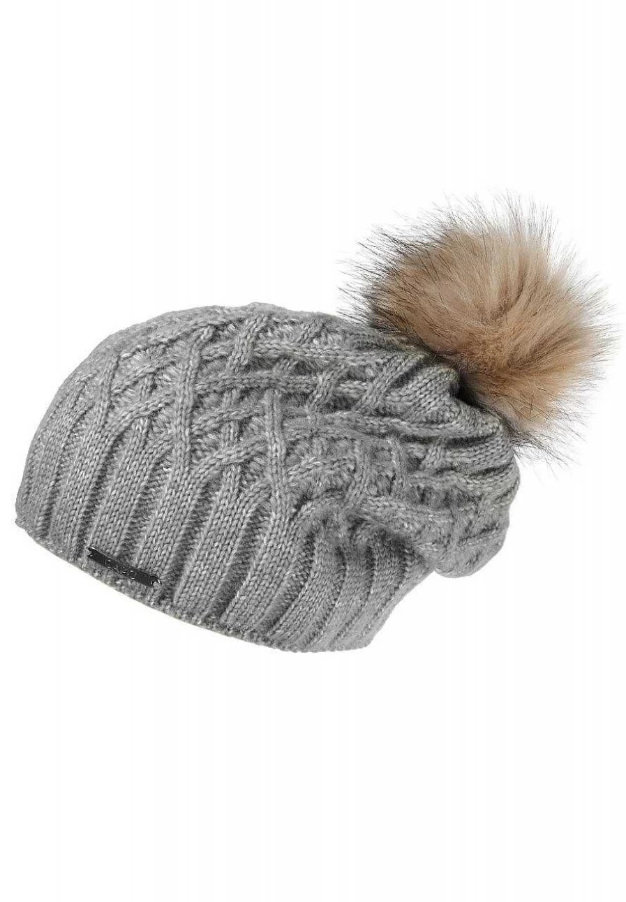Women's Capo Cerri Cap with Fake Fur Pompon - Stylish Winter Hat for Women