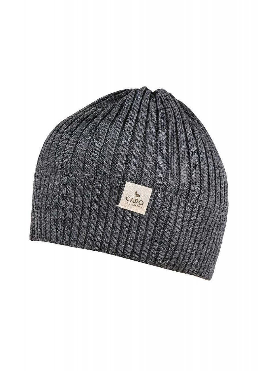 Capo Men's Recycled Yarn Rib Knit Hat - Eco-Friendly Beanie for Men