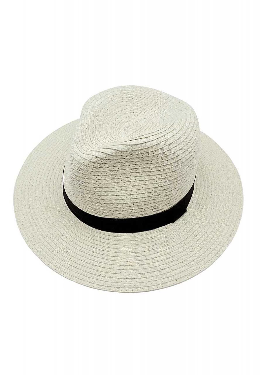 Capo Men's Ecru Straw Hat - Traveler Hat Band for Summer Outdoor Adventures