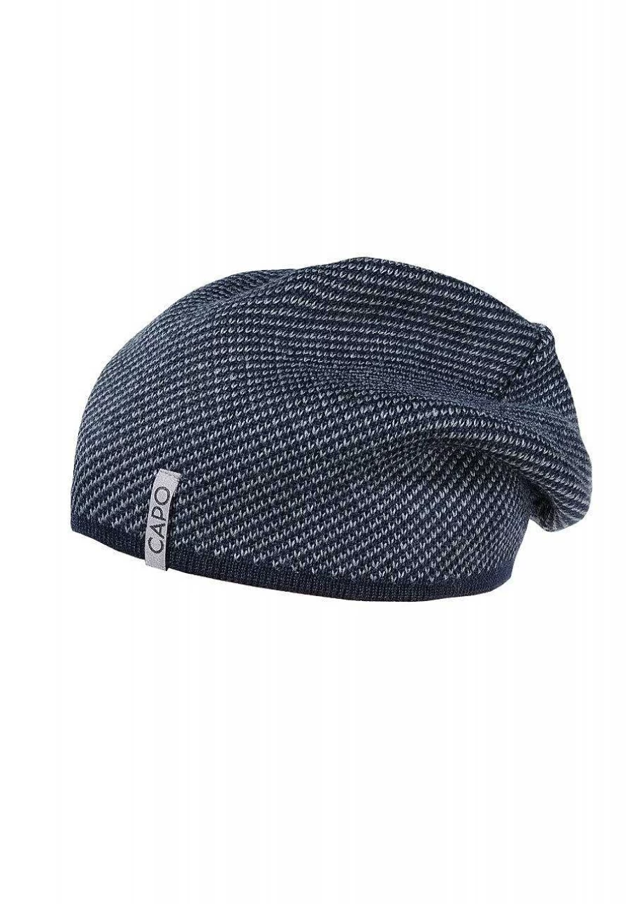 "Capo Women's Striped Jacquard Knit Hat with Fleece Stripes"