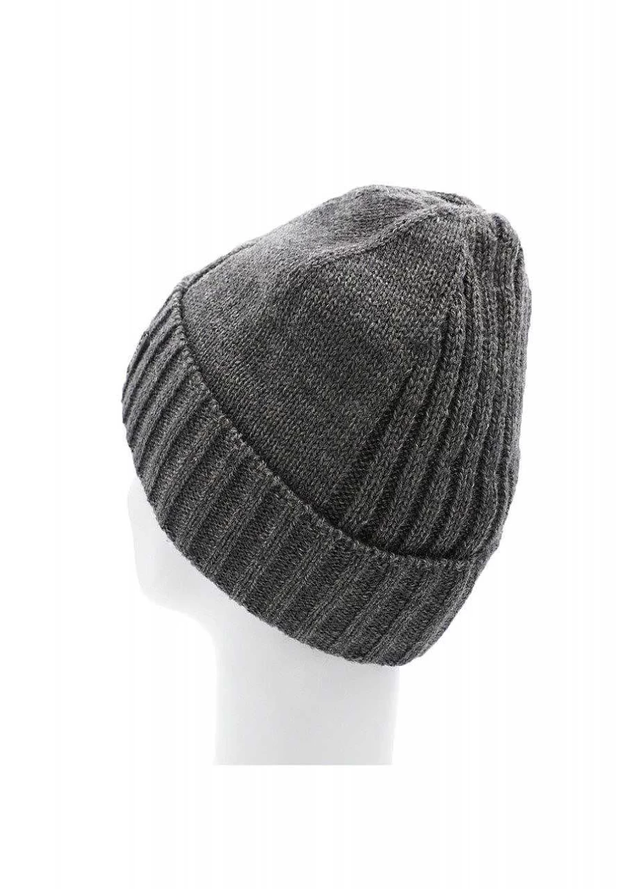 "Capo Men's Knitted Fleece Striped Beanie - Textured Winter Hat for Men"