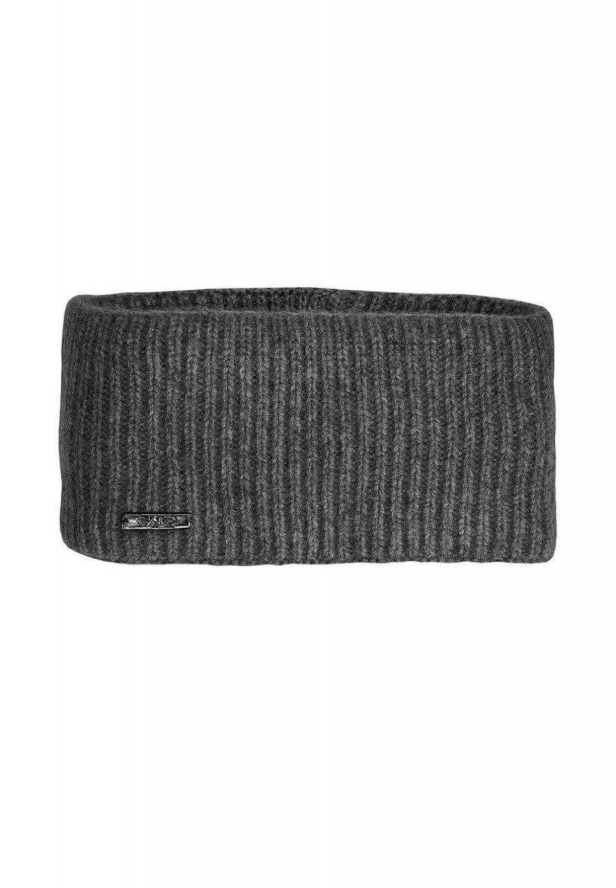 "Capo Women's Ribbed Cashmere Knitted Headband – Soft Winter Ear Warmer"