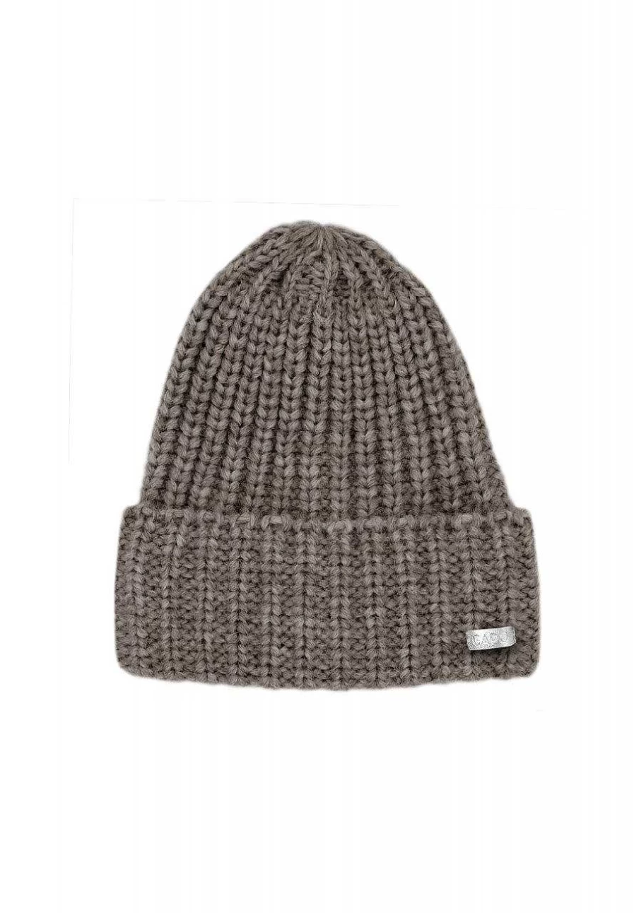 "Capo Women's Alpaca Blend Knitted Fleece Striped Beanie Hat"