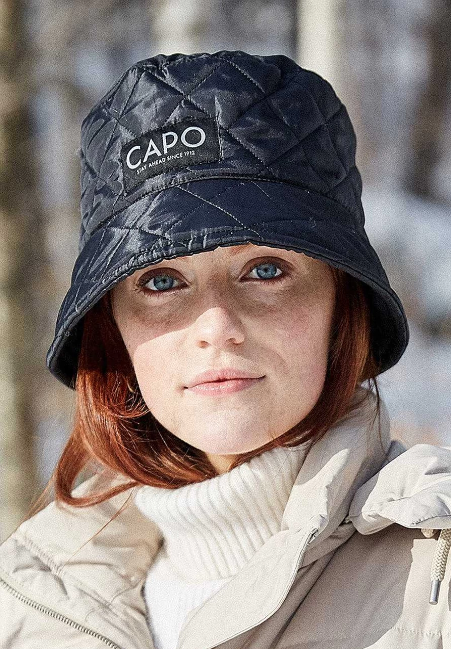 Women's Black Quilted Fisherman Hat by Capo – Stylish & Comfortable