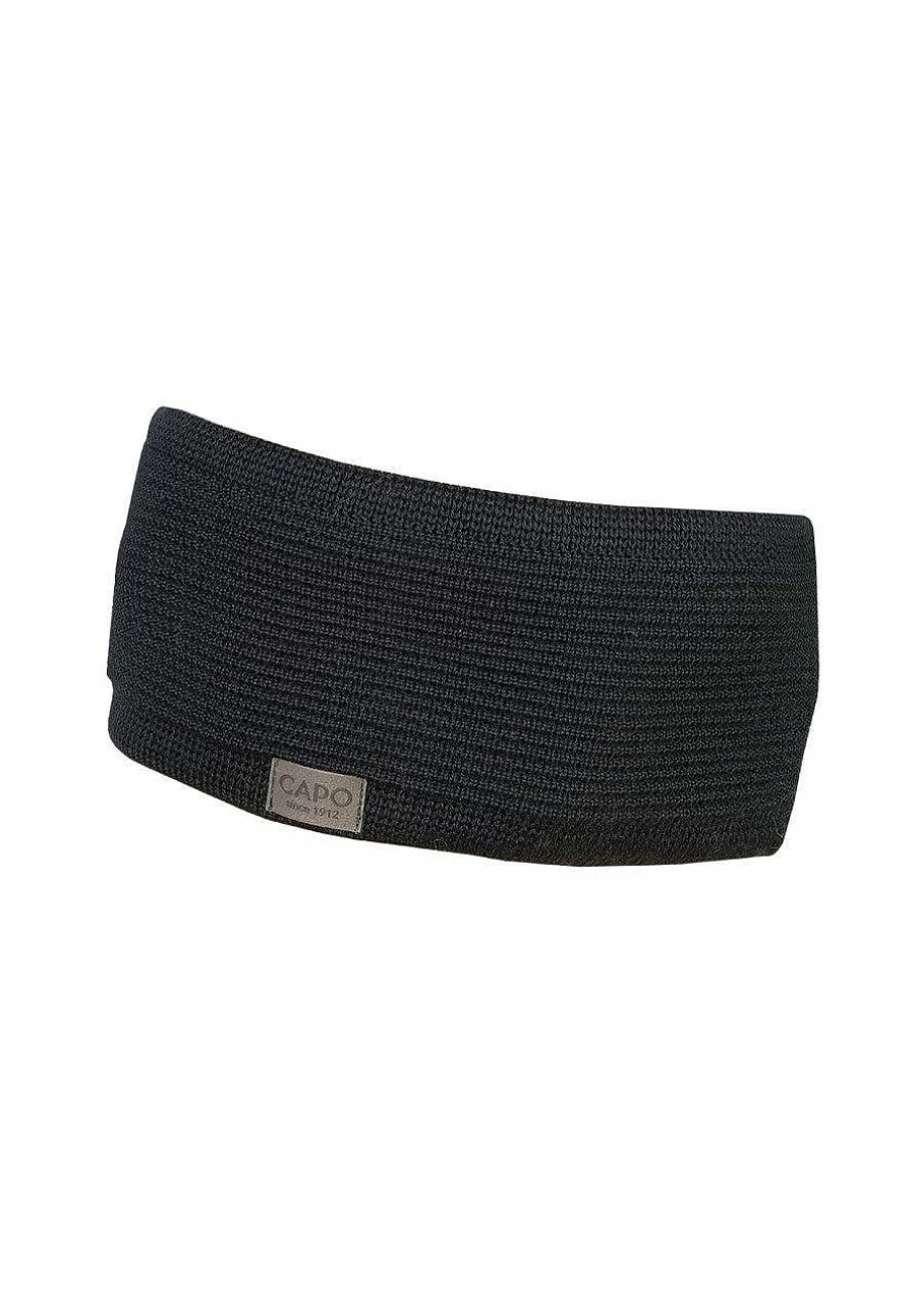 "Capo Men's Wool Knit Headband with Fleece Lining for Winter Warmth"