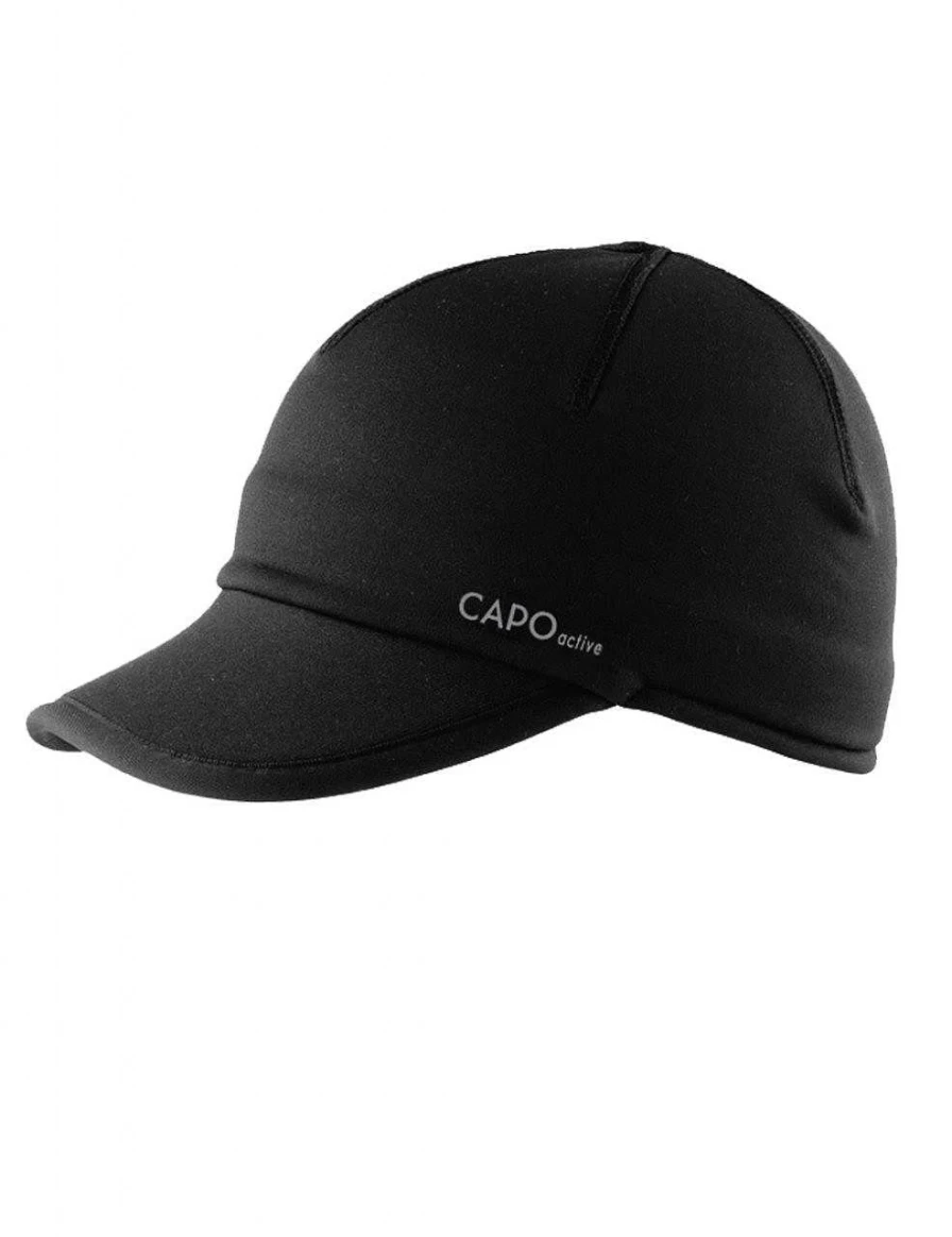 Capo Men's Black Jersey Brushed Reflex Baseball Cap